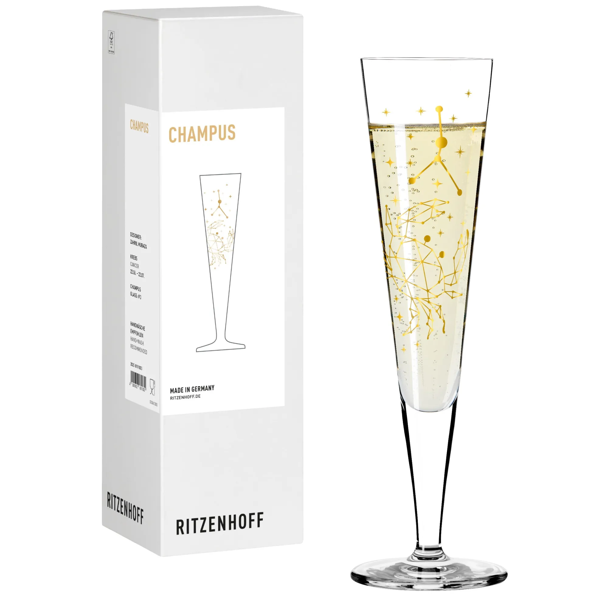 Ritzenhoff astro champagnerglas #3 krebs