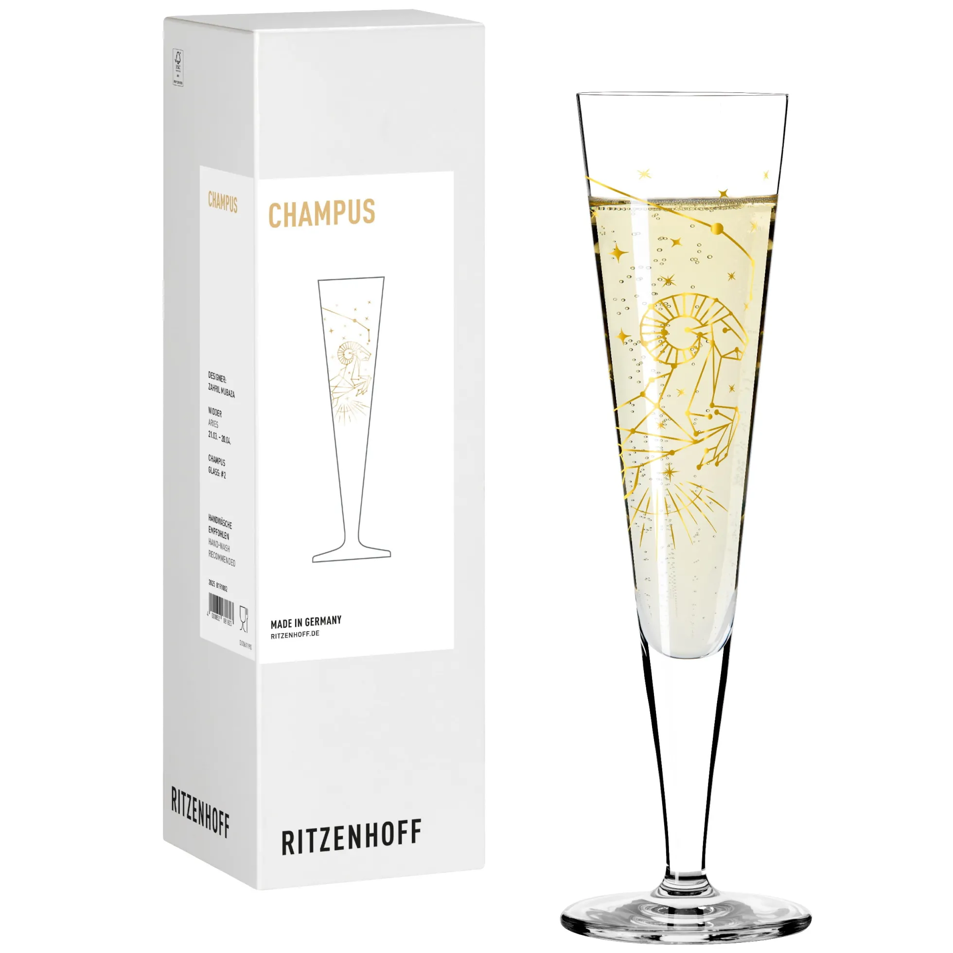 Ritzenhoff astro champagnerglas #2 widder