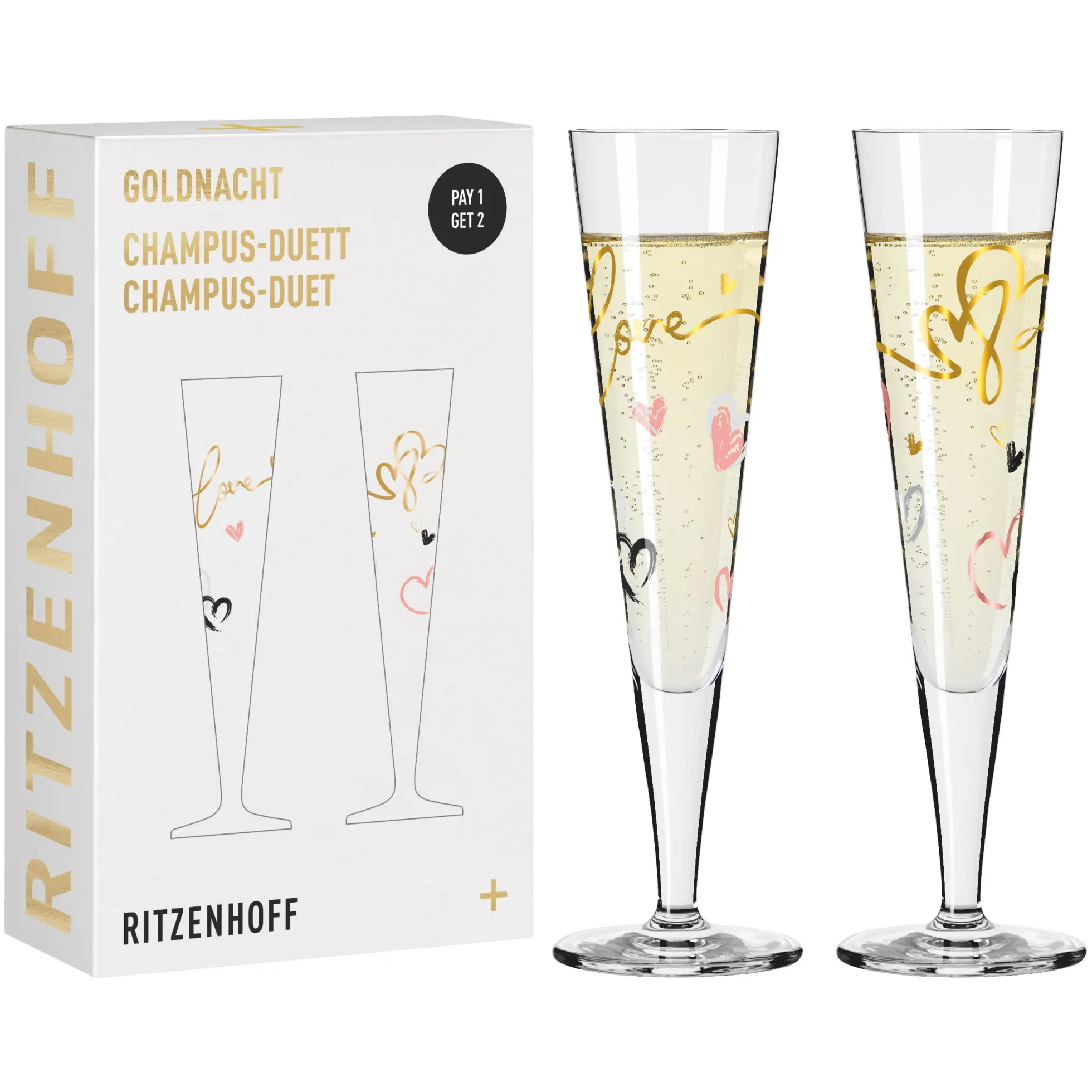 Ritzenhoff GOLDNACHT CHAMPAGNERGLAS-SET F23
