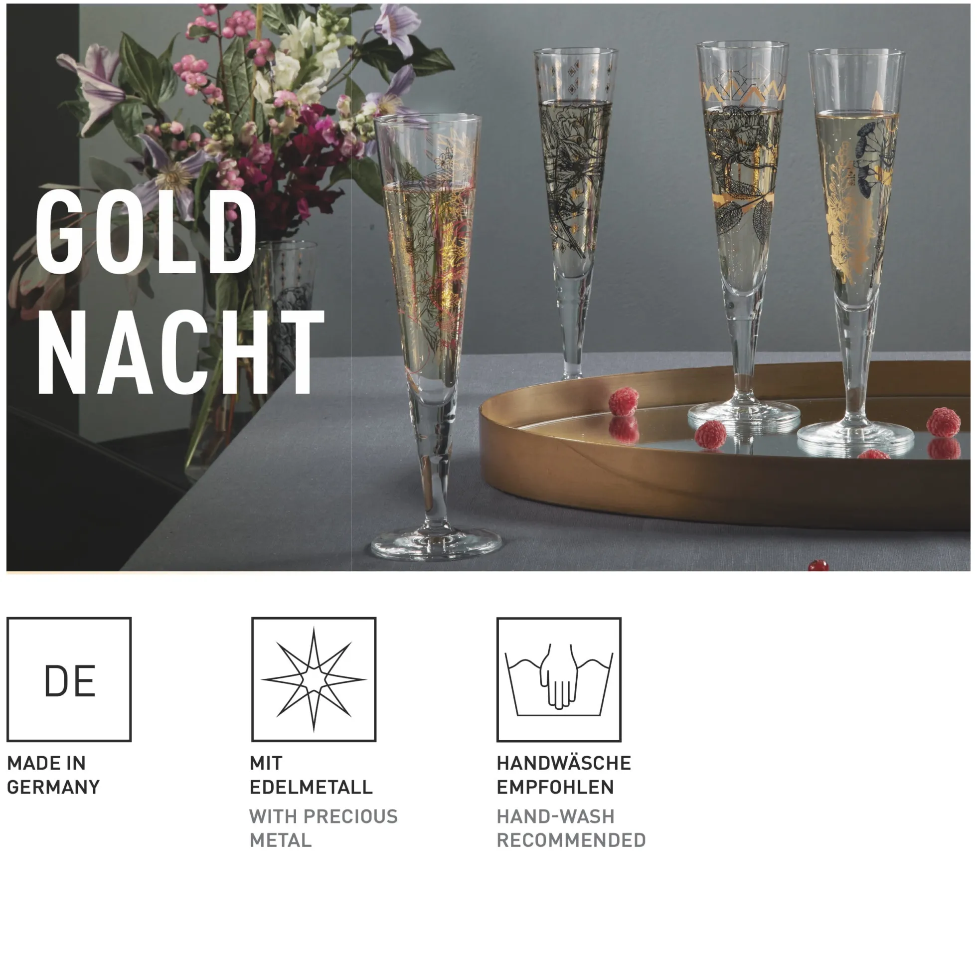 Ritzenhoff GOLDNACHT CHAMPAGNERGLAS-SET F24
