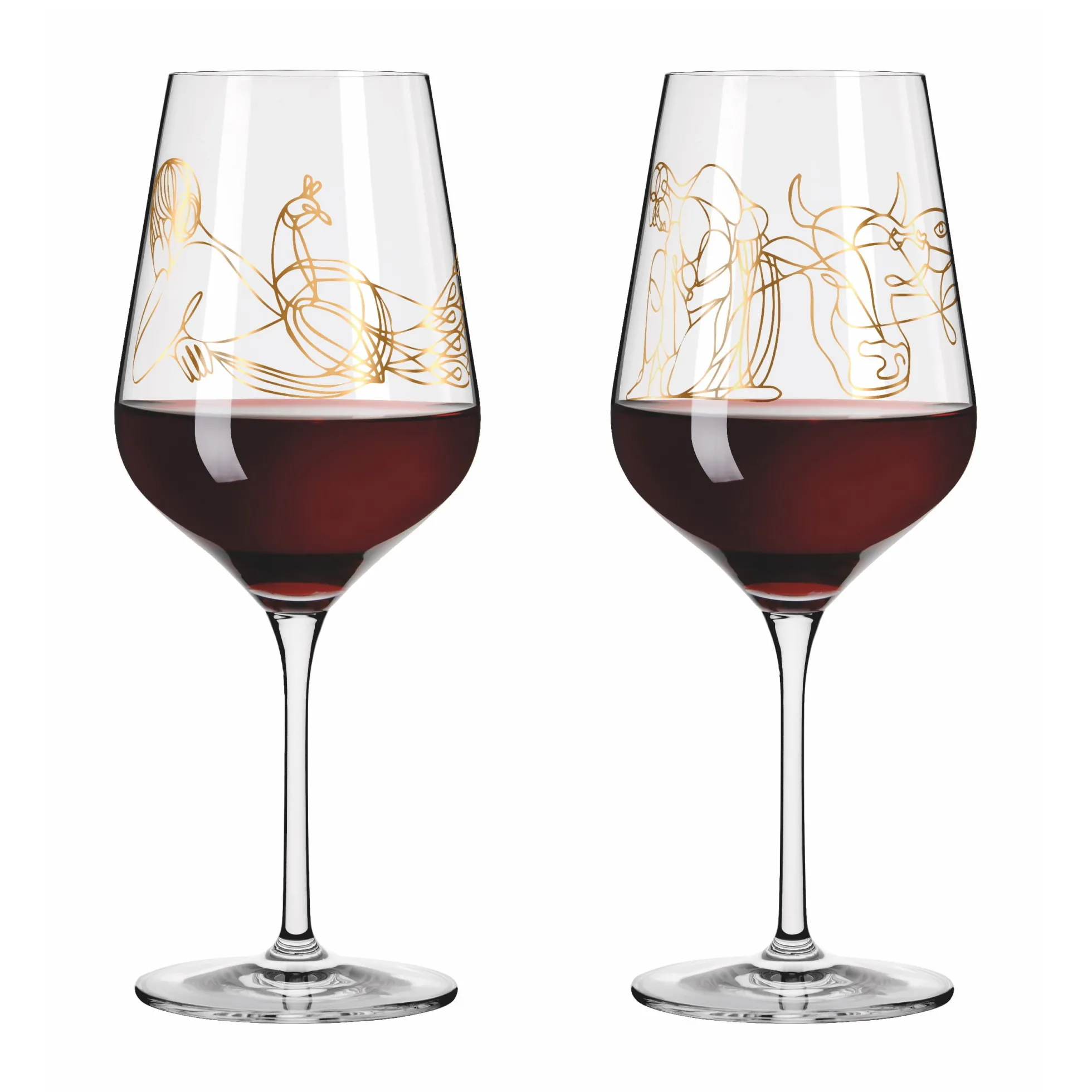 Ritzenhoff SAGENGOLD ROTWEINGLAS-SET #1, #2