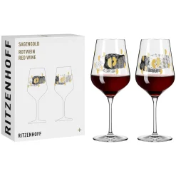 Ritzenhoff SAGENGOLD ROTWEINGLAS-SET #3, #4