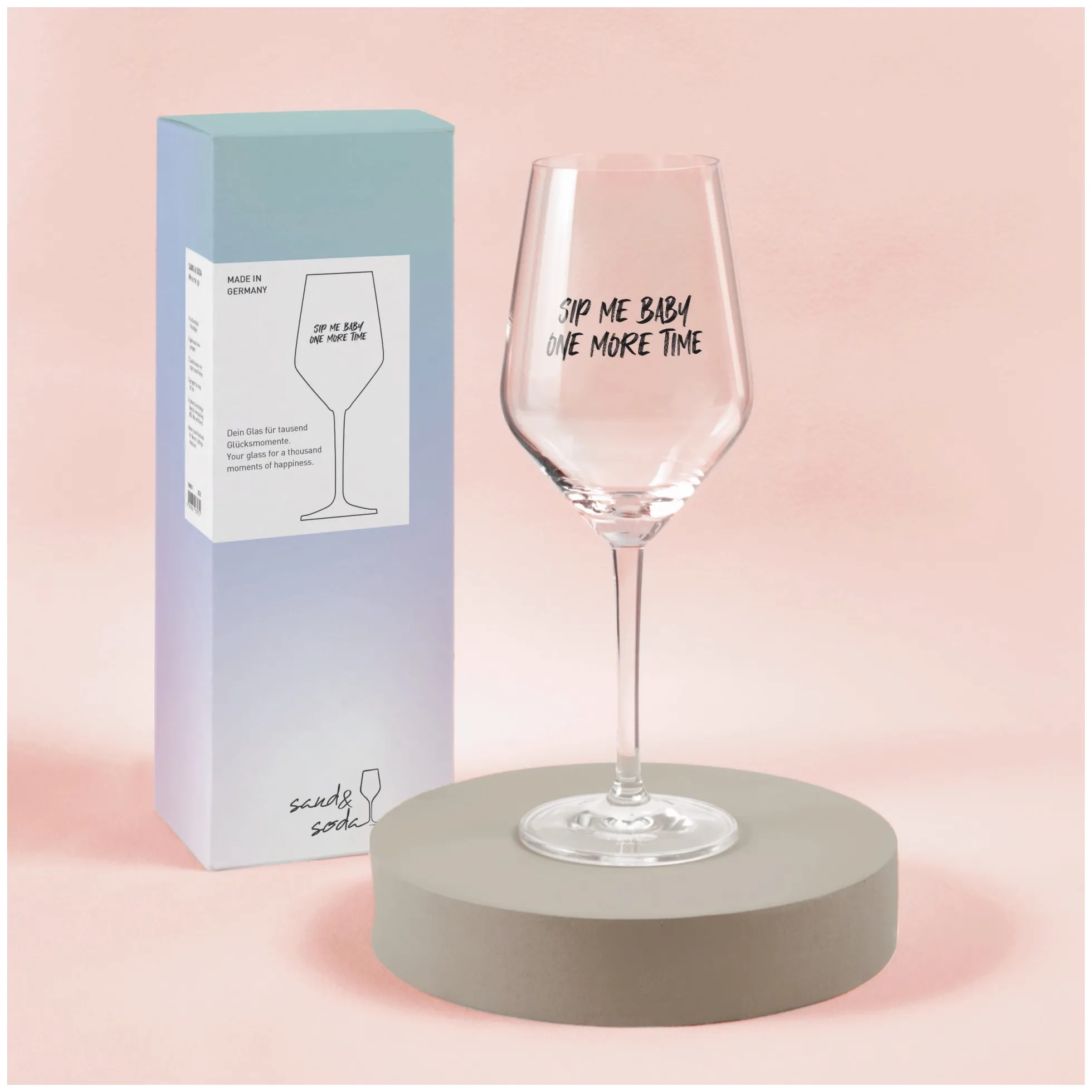 Ritzenhoff SAND & SODA WEINGLAS MIT SPRUCH - SIP ME