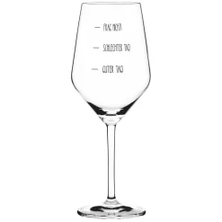 Ritzenhoff SAND & SODA WEINGLAS MIT SPRUCH - GUTER TAG SCHLECHTER TAG