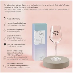 Ritzenhoff SAND & SODA WEINGLAS MIT SPRUCH - GUTER TAG SCHLECHTER TAG