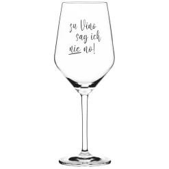 Ritzenhoff SAND & SODA WEINGLAS MIT SPRUCH - ZU VINO SAG ICH NIE NO