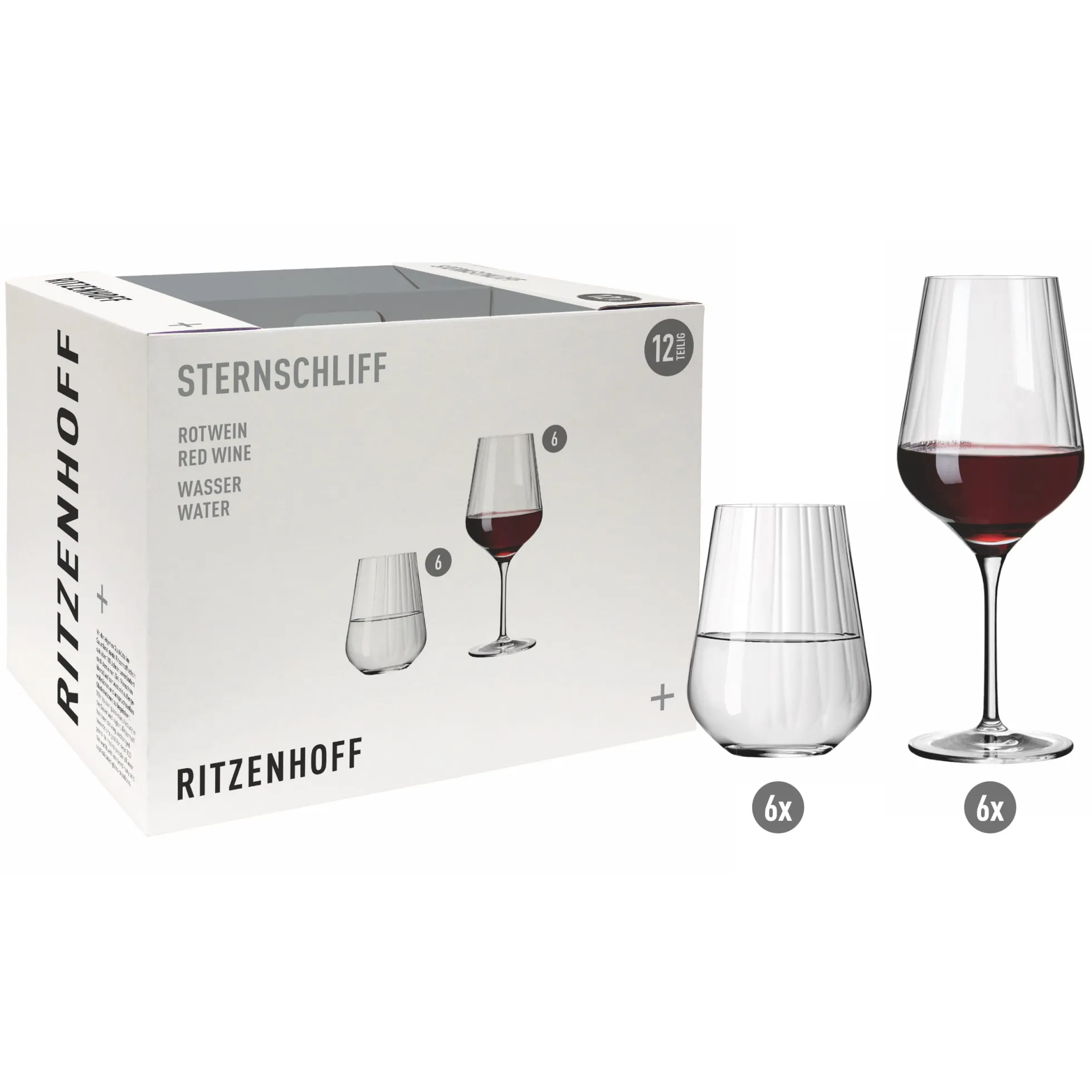 Ritzenhoff STERNSCHLIFF ROTWEIN- UND WASSERGLAS-SET #1