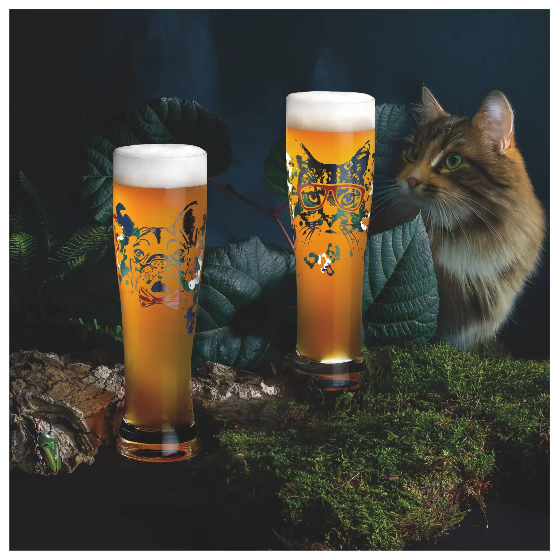 Ritzenhoff TIERISCH GLÜCKLICH WEIZENBIERGLAS-SET #1 #2